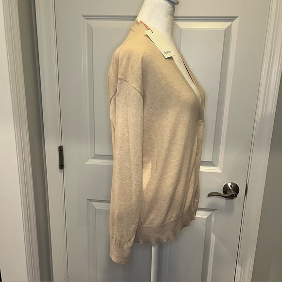 Quince NWT Lightweight Cotton Cashmere Blend Cream Button Cardigan, size M - Picture 4 of 12